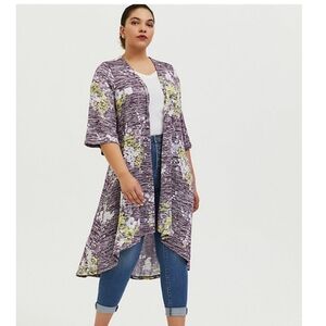 [NWT]  TORRID  HI-LO KIMONO Sz.1x